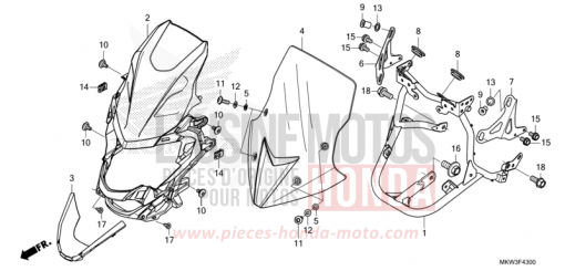 WINDLAUF, VORNE NC750XAM de 2021